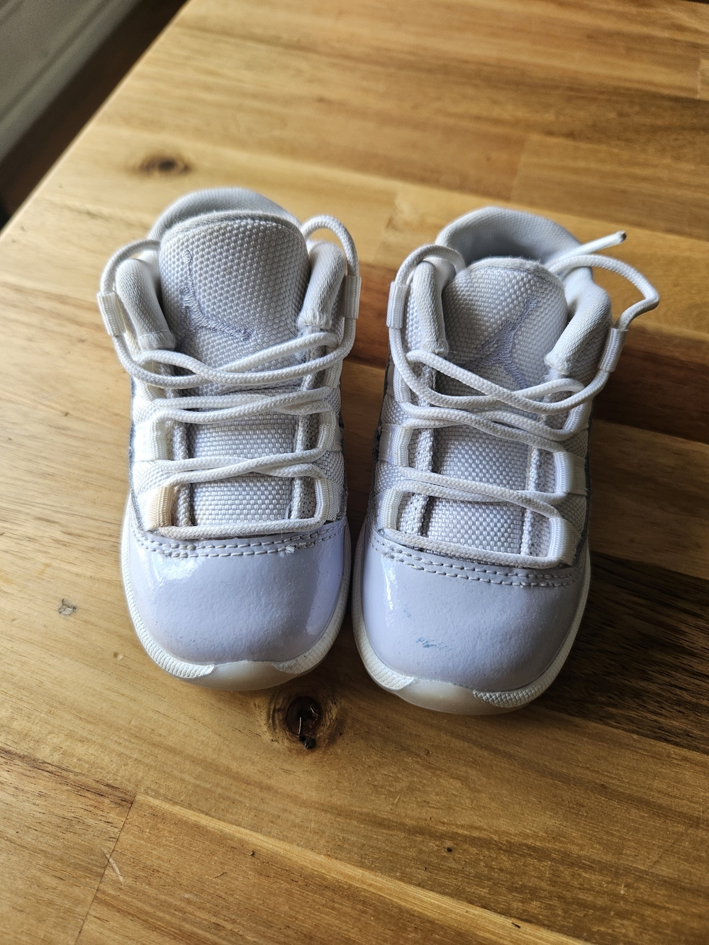 Jordan Kids White and Light Gray Sneakers